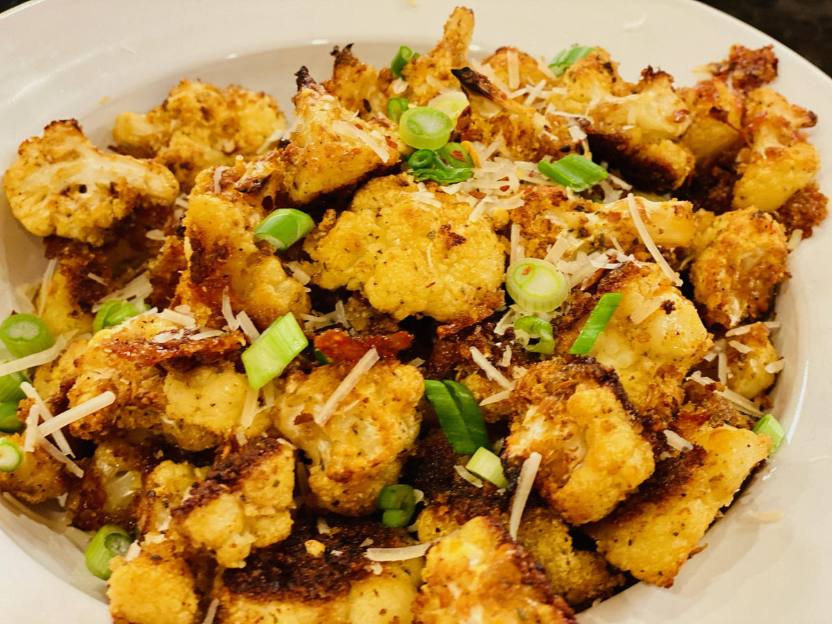 Oven Roasted Panko-Parmesan Cauliflower