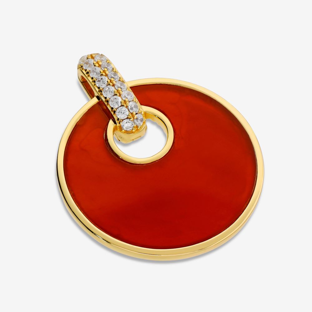 Italian Couture Inspired Gemstone Pendant/Enhancer with Pave'