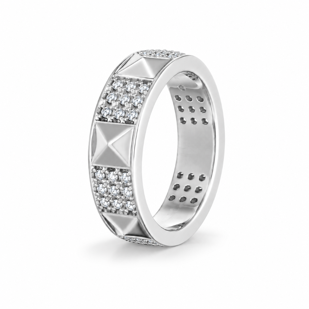Italian Couture Inspired Pyramid Pave' Ring