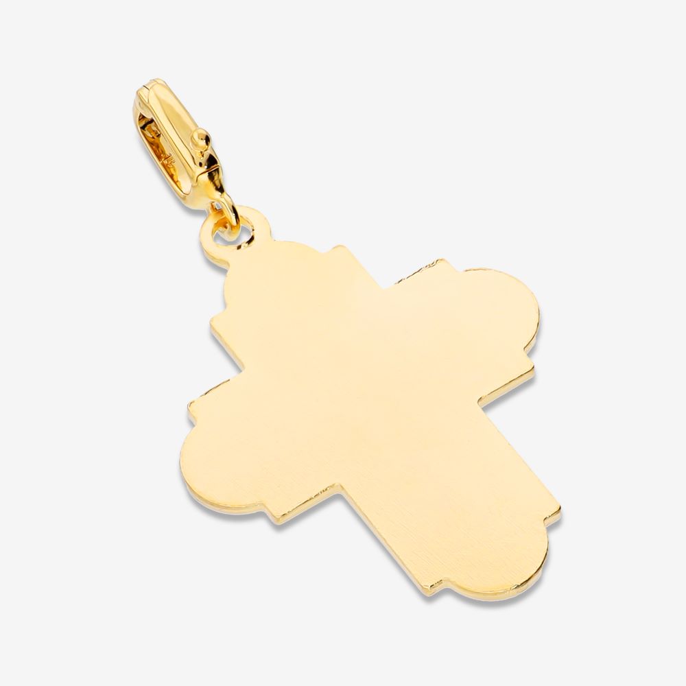 Italian Grand Polished Cross Pendant/Enhancer