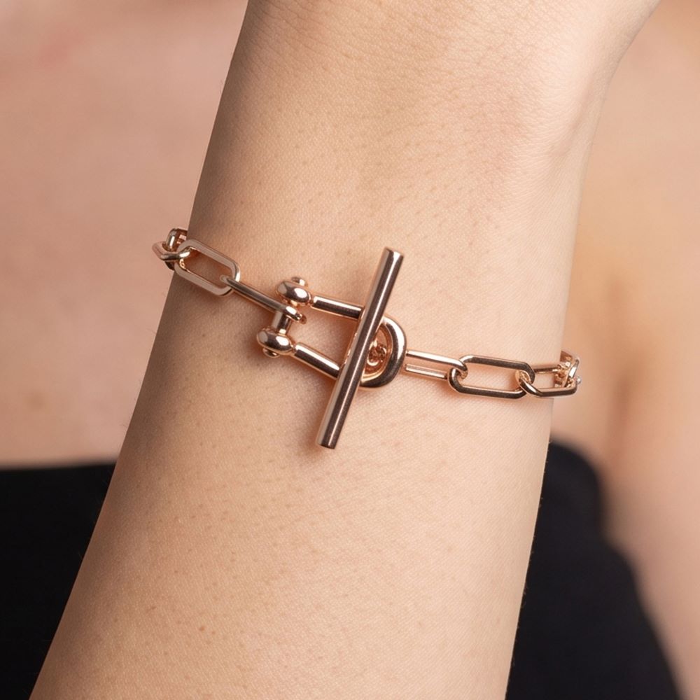 Italian Status Bracelet With Equestrian Toggle Clasp