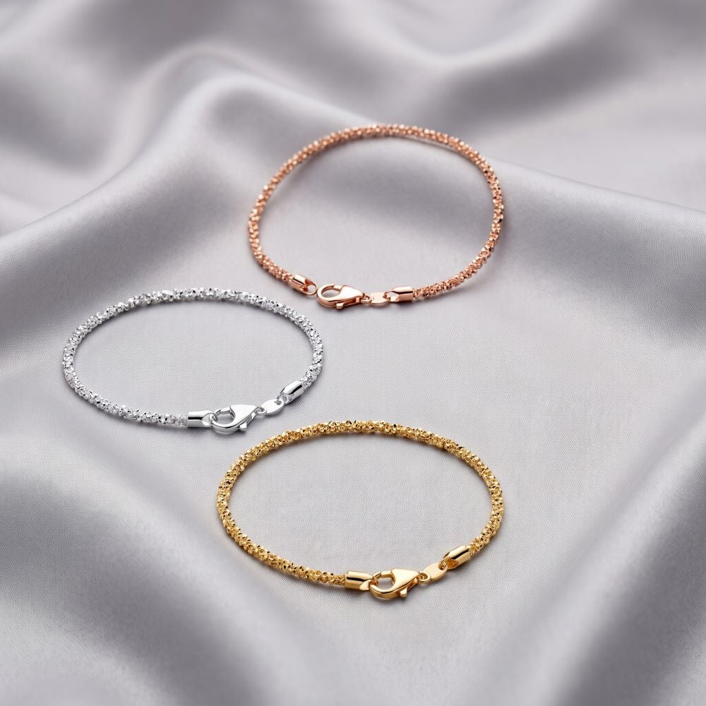Italian Criss Cross Sparkle Bracelet