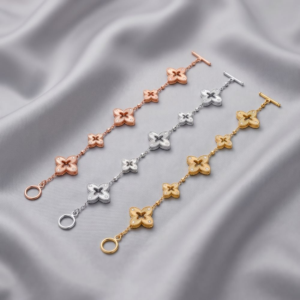 Italian Couture Inspired Flower Bracelet