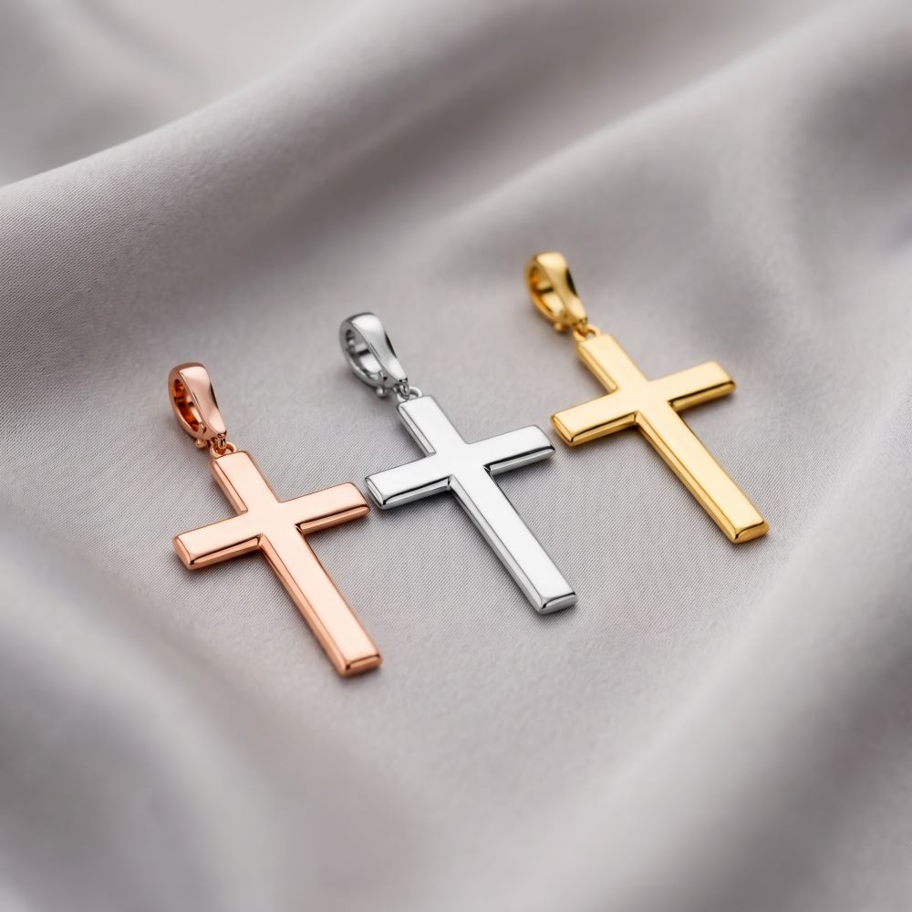 Italian Modern Cross Enhancer Pendant