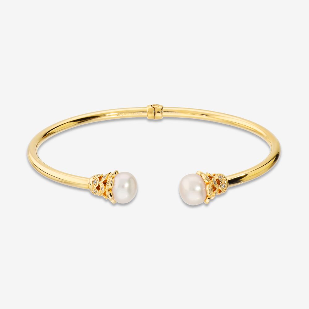 Italian Pearl Detail Cuff Bracelet