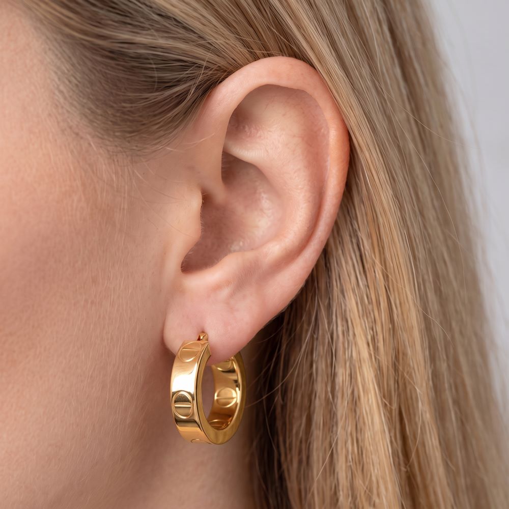 Italian Couture Inspired Round Hoop Earrings