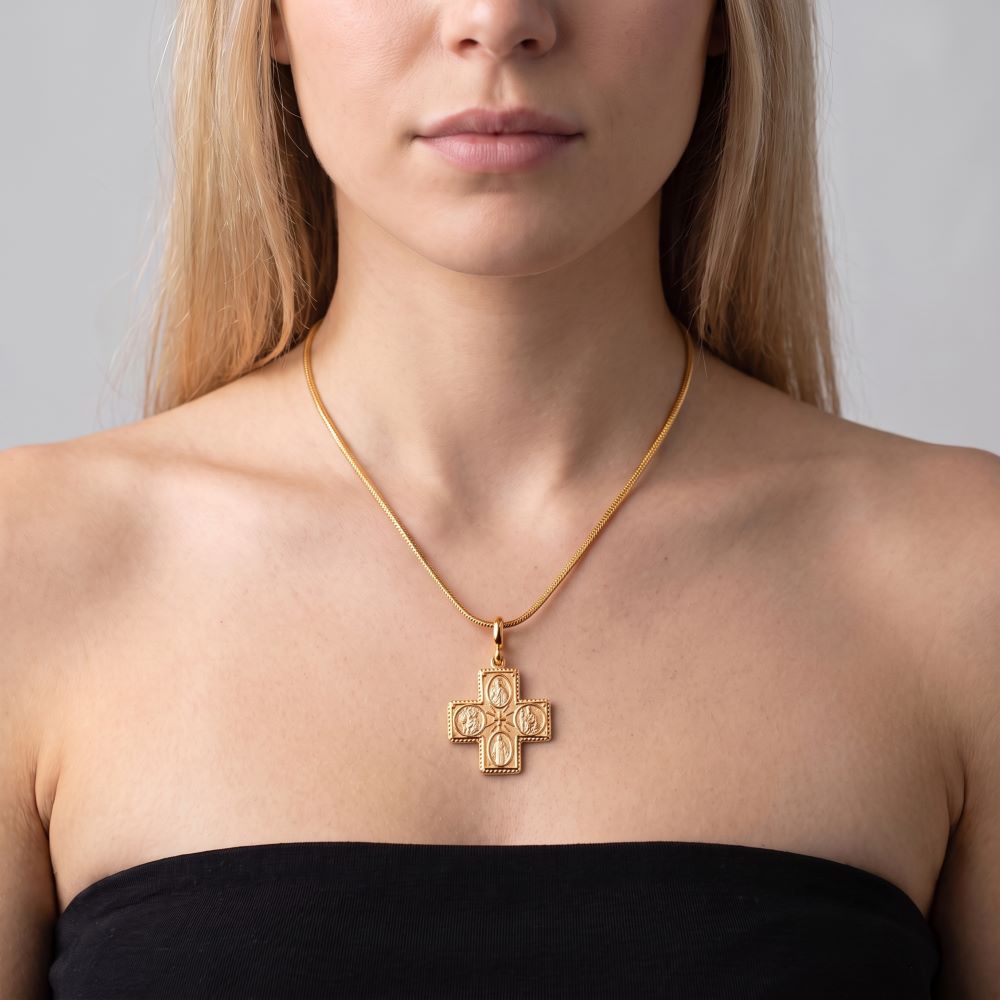 Italian Traditional 4 Way Medal Cross Enhancer