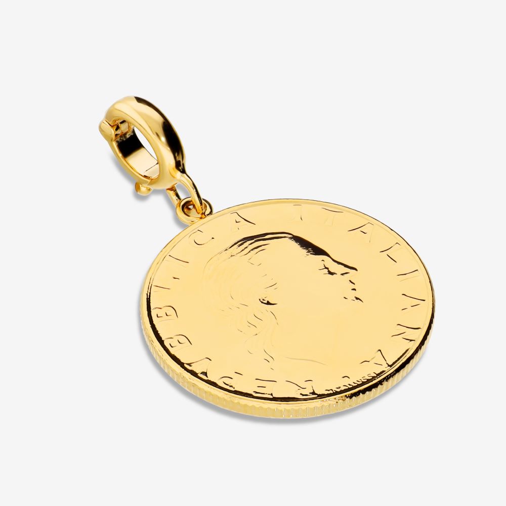 Italian 200 Lire Enhancer Pendant