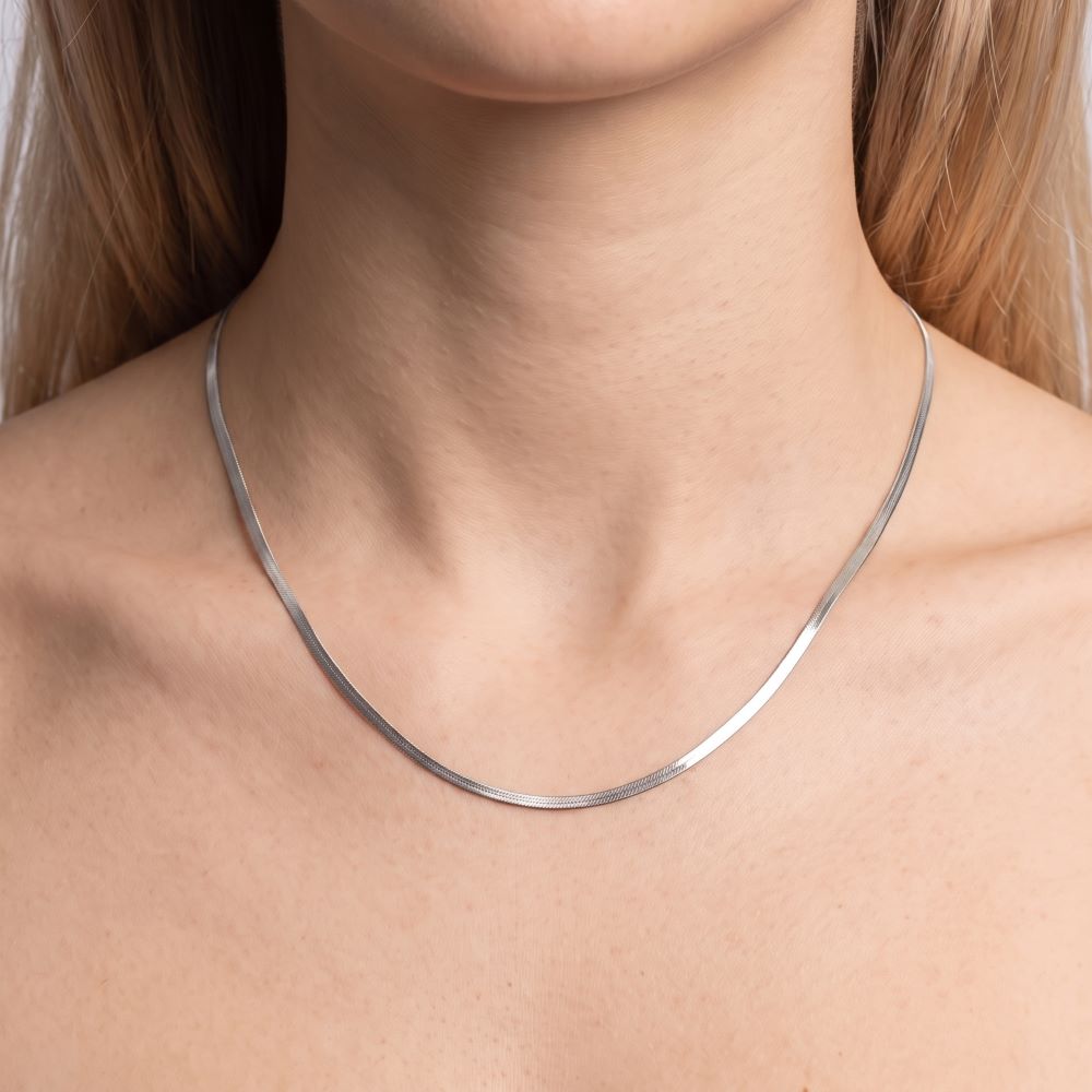Italian Silky Herringbone Necklace, 16", 18" Or 20"