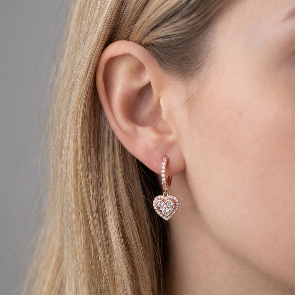 Italian Dangle Heart Earrings