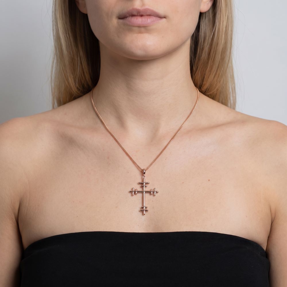 Italian Double Bar Cross Pendant/Enhancer