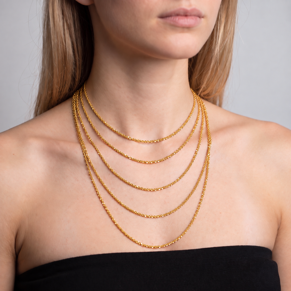 Italian Sparkle Criss Cross Necklace