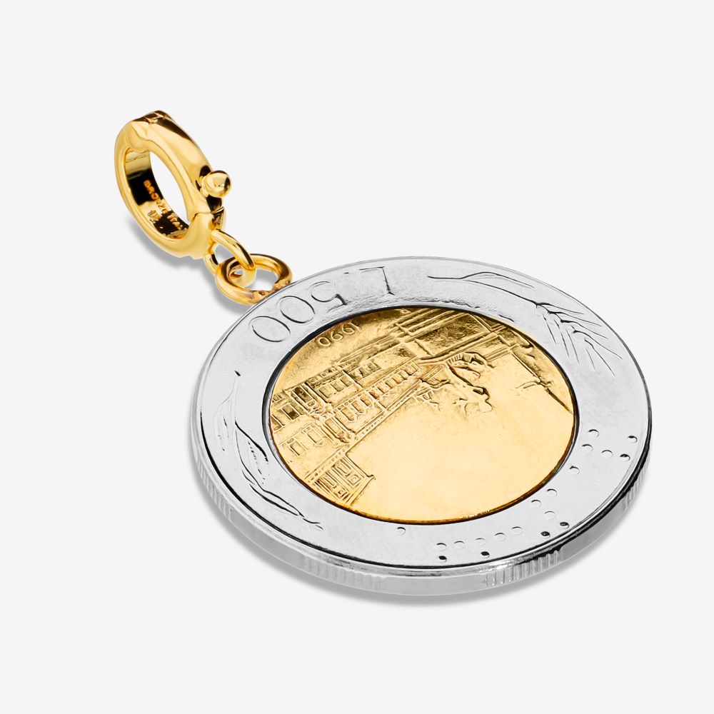Italian Authentic 500 Lire Coin Pendant/Enhancer