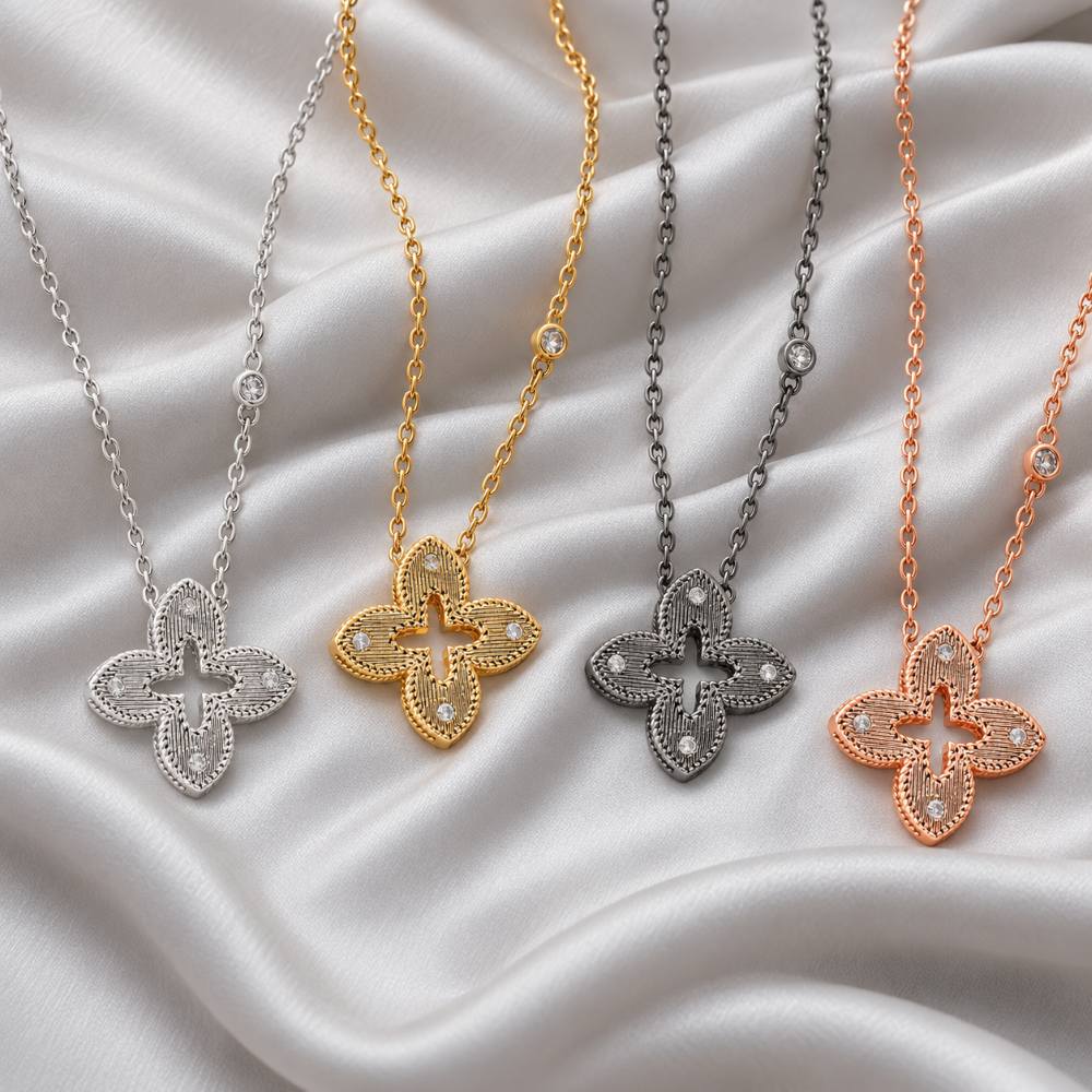 Italian Couture Inspired Flower Necklace