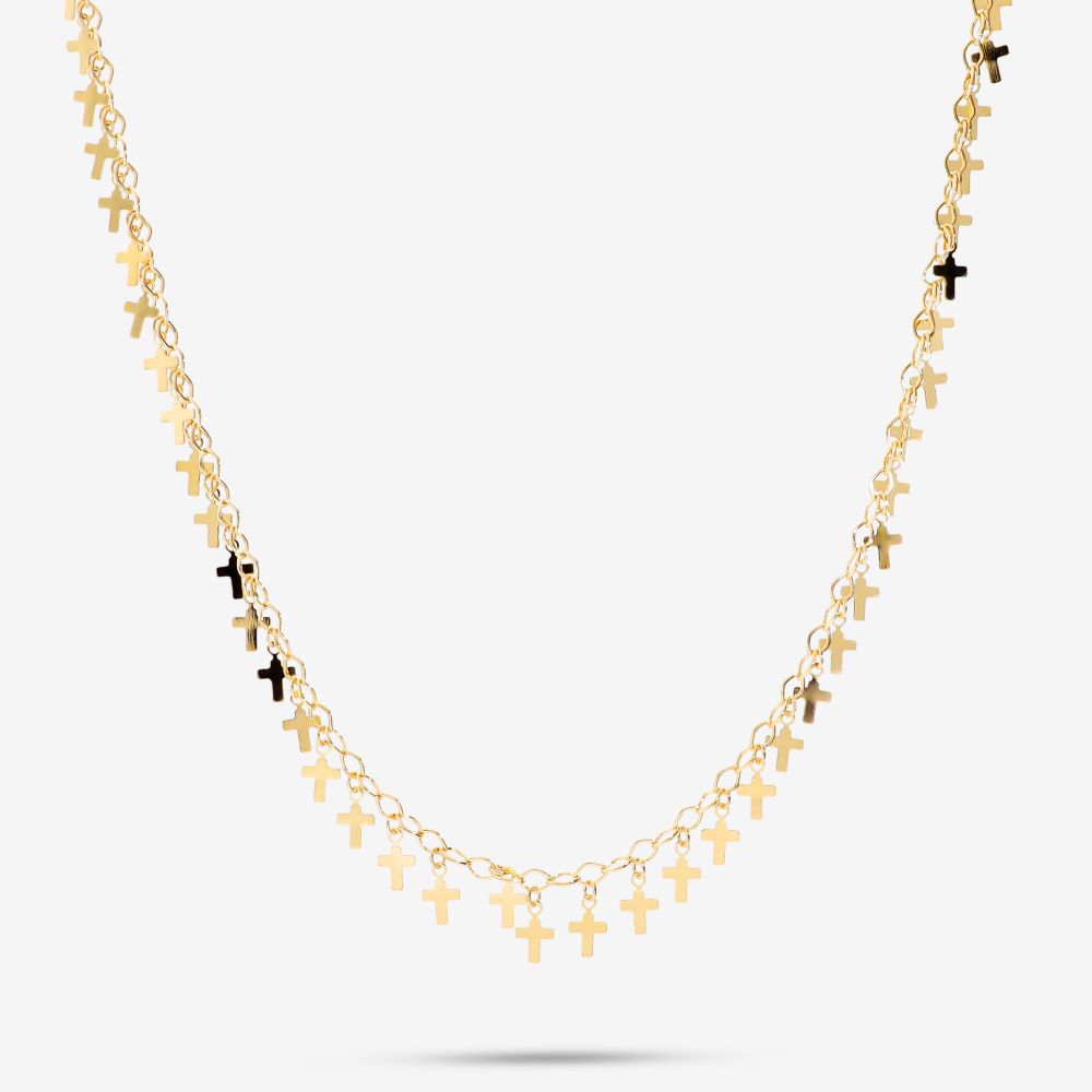 Italian Handmade Petite Single Strand Cross Necklace