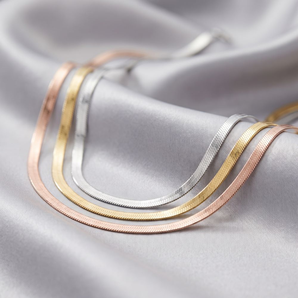 Italian Silky Herringbone Necklace, 16", 18" Or 20"