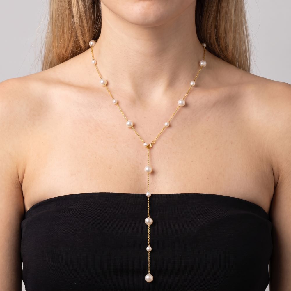 Italian Scattered Pearl 30" Necklace