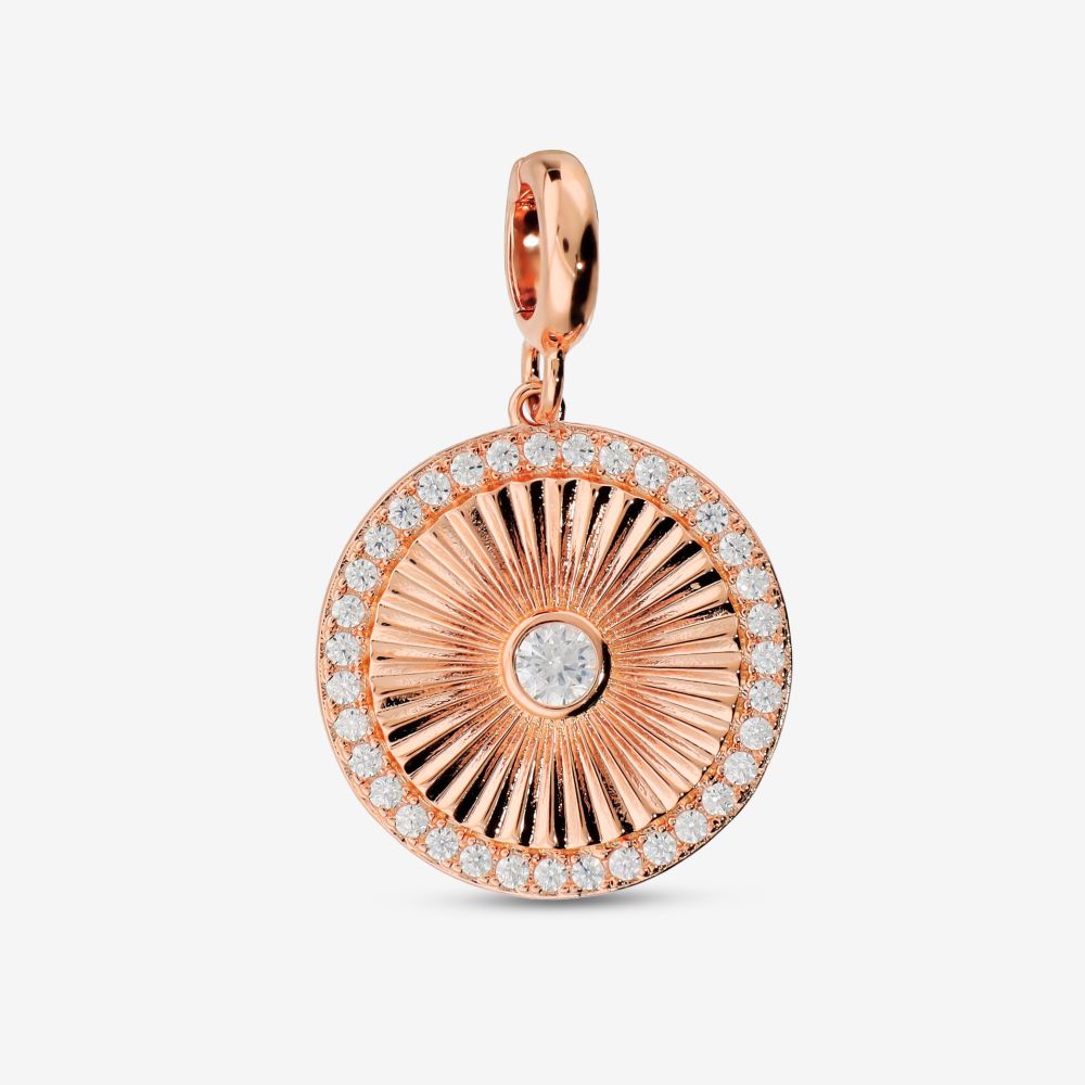 Italian Round Sunburst Enhancer with Stones