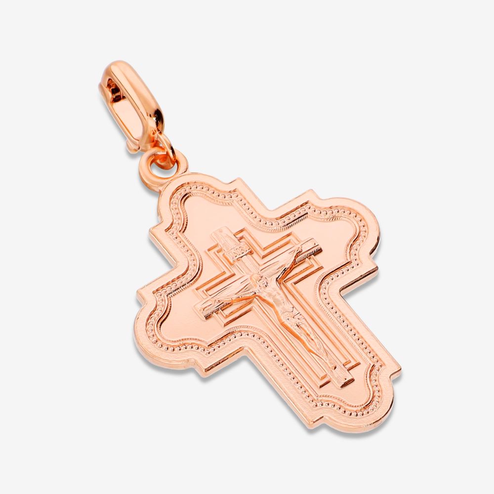 Italian Grand Polished Cross Pendant/Enhancer
