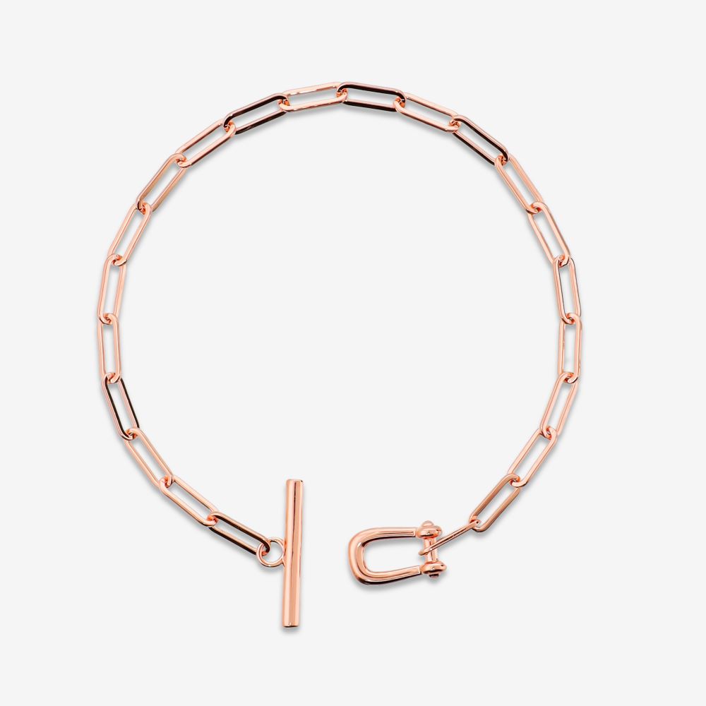 Italian Status Bracelet With Equestrian Toggle Clasp