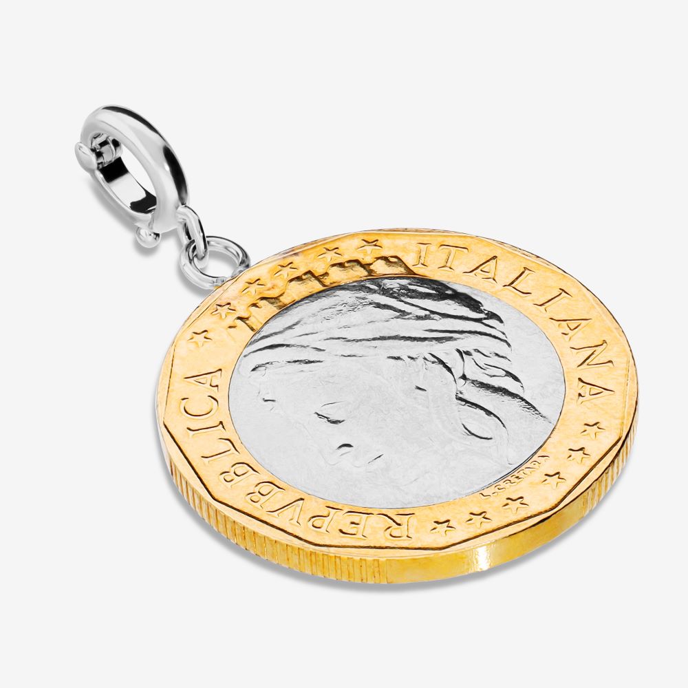Italian Authentic 1000 Lire Coin Pendant/Enhancer