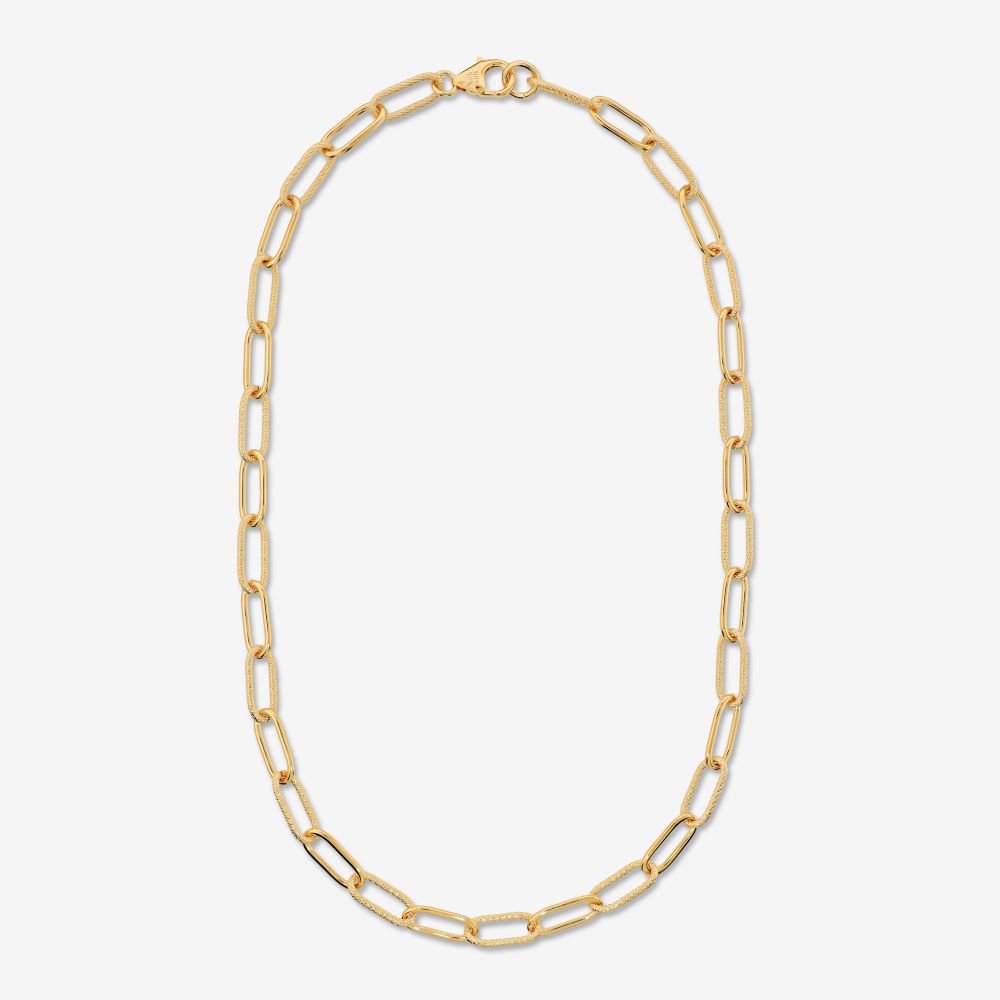 Italian Handmade Status Paperclip Link Necklace