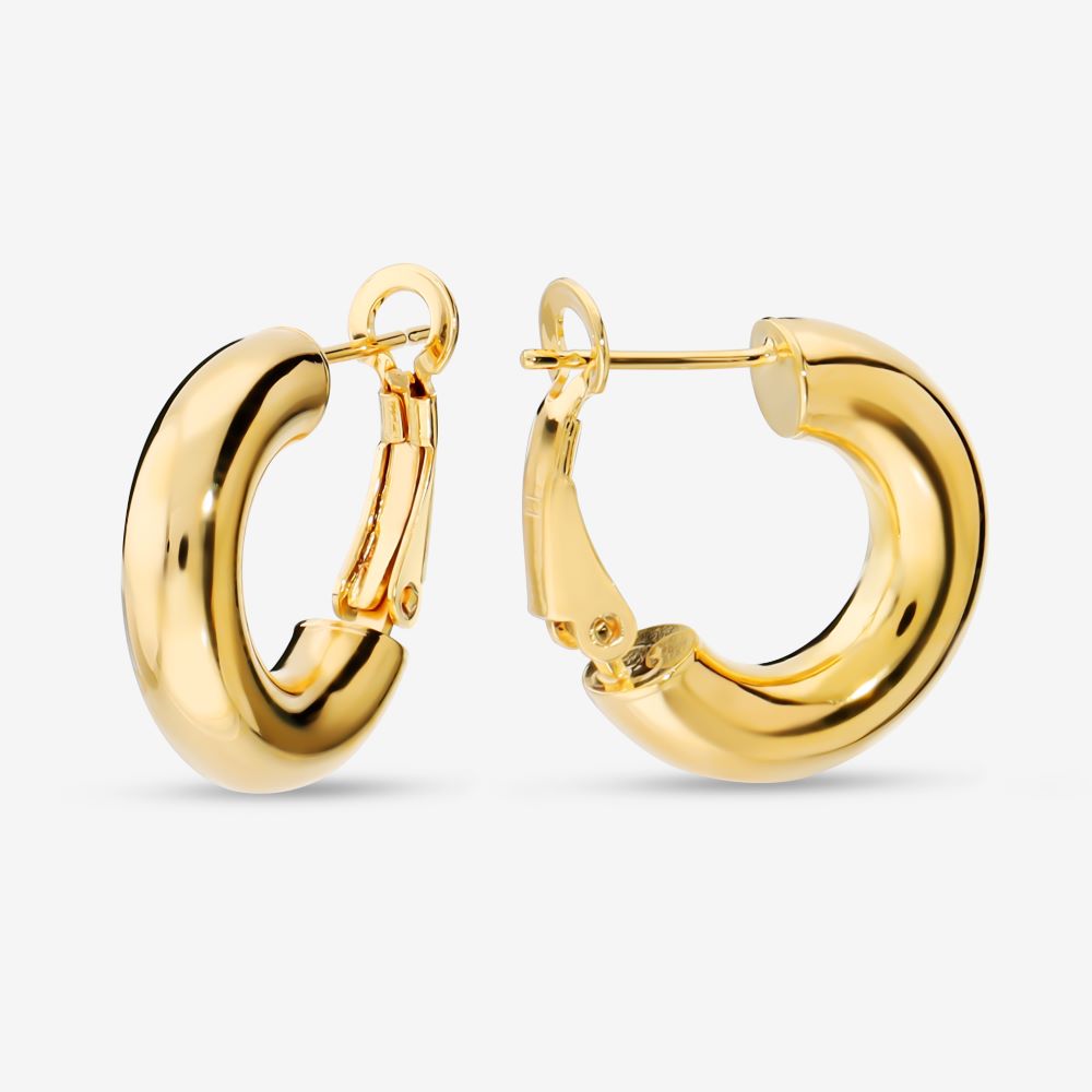 Italian Leverback Timeless Hoop Earrings
