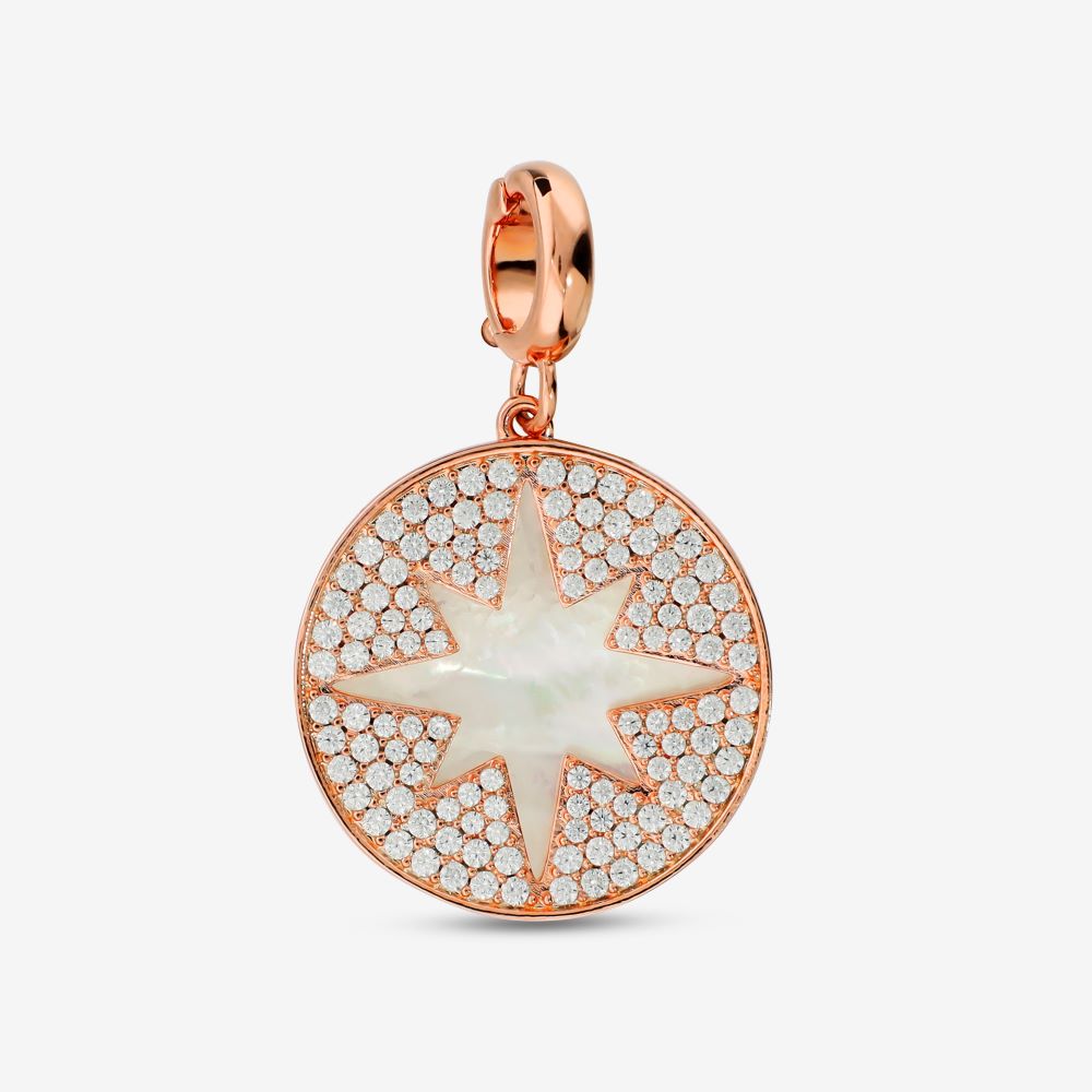 Italian North Star Mother of Pearl and Pave Enhancer
