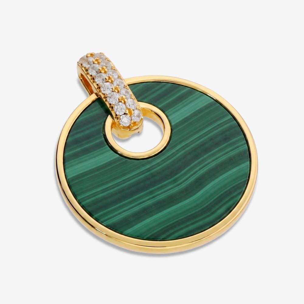 Italian Couture Inspired Gemstone Pendant/Enhancer with Pave'