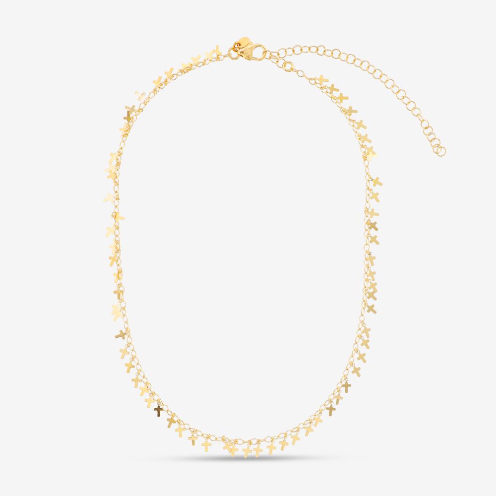 Italian Handmade Petite Single Strand Cross Necklace