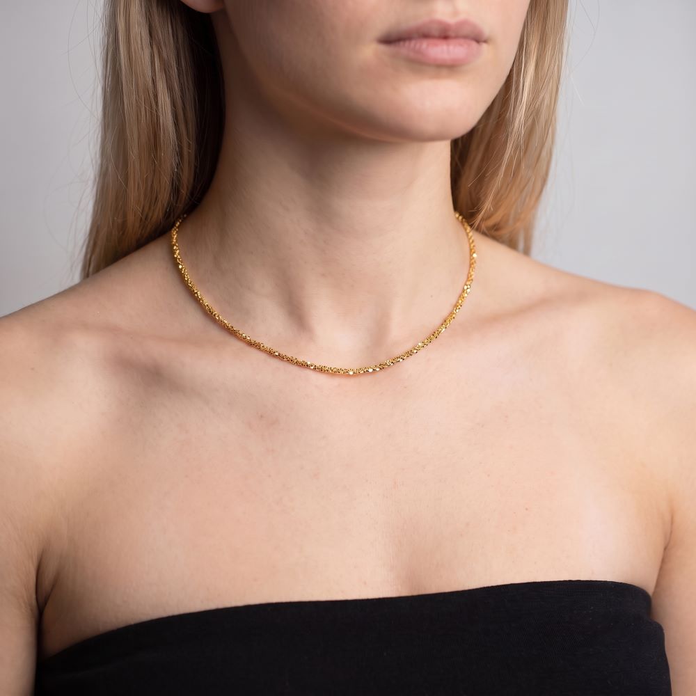 Italian Sparkle Criss Cross Necklace