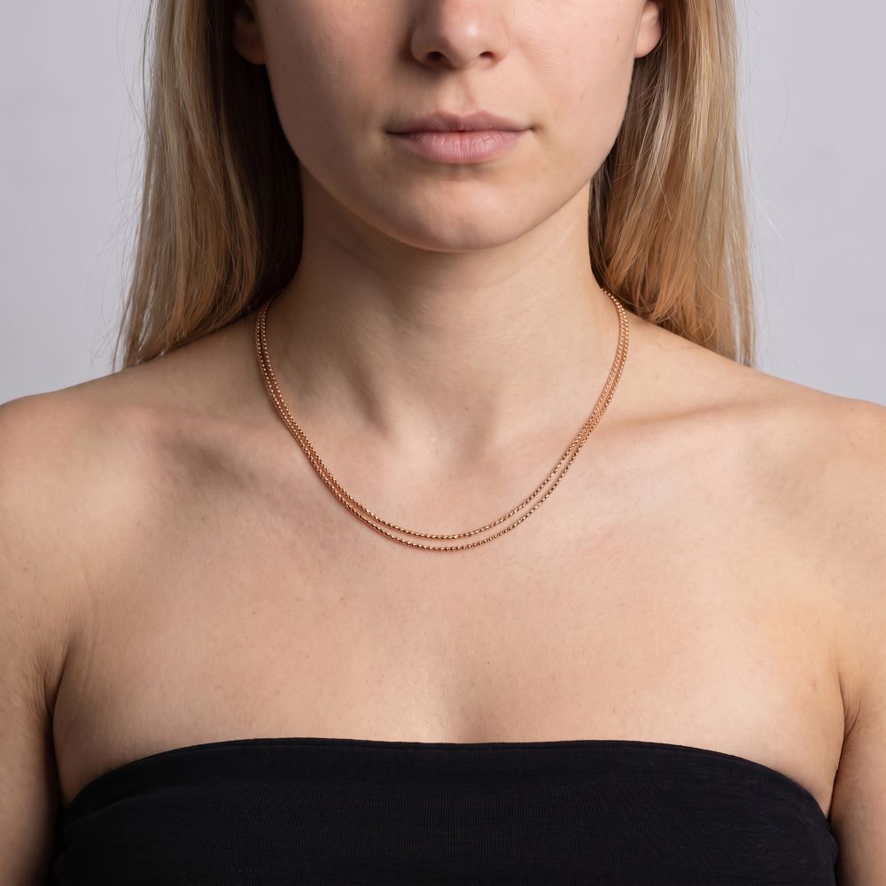 Italian Double Strand Diamond Cut Box Link Chain