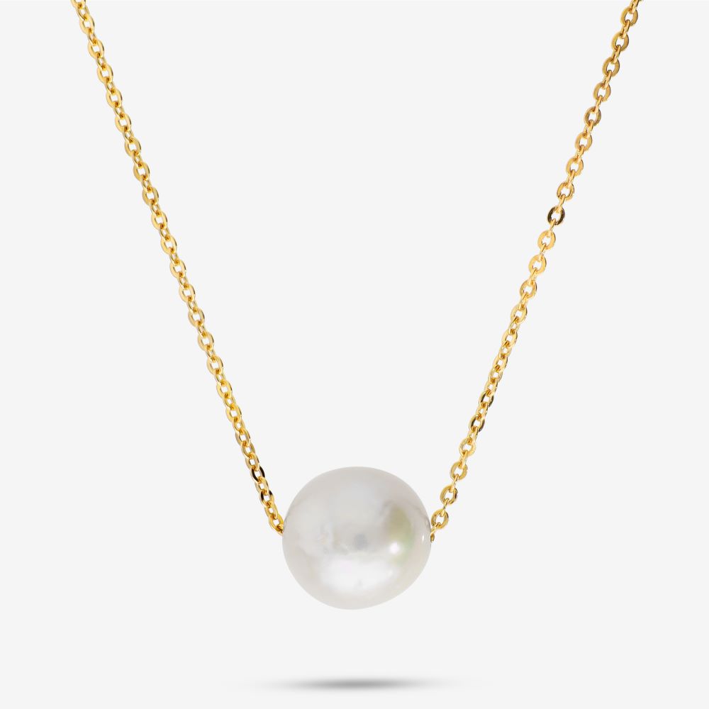Italian Ming Pearl Solitaire Necklace