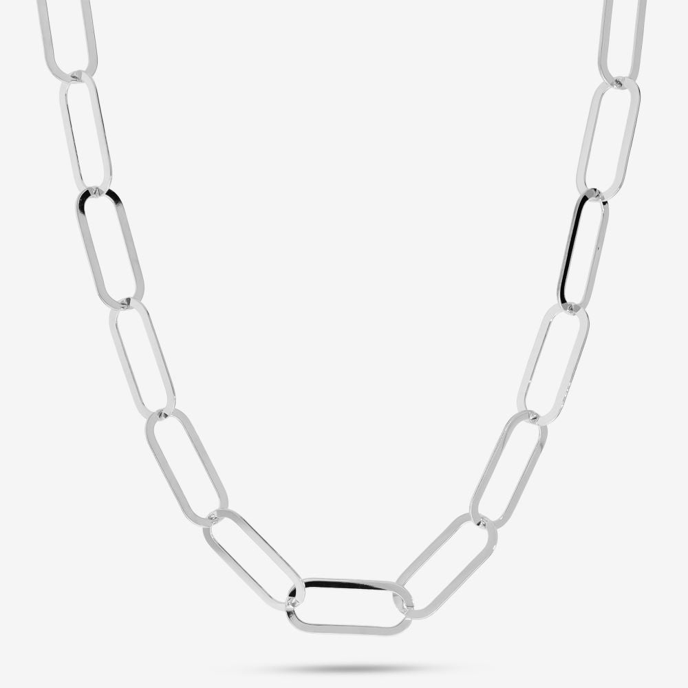 Italian Handmade Polished Oval Link Necklace