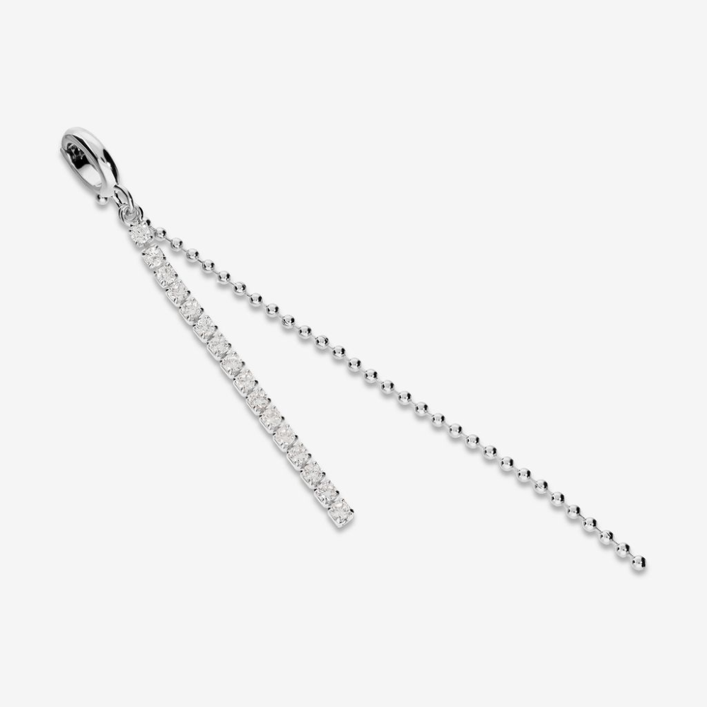 Italian Long Stone and Bead Chain Pendant/Enhancer