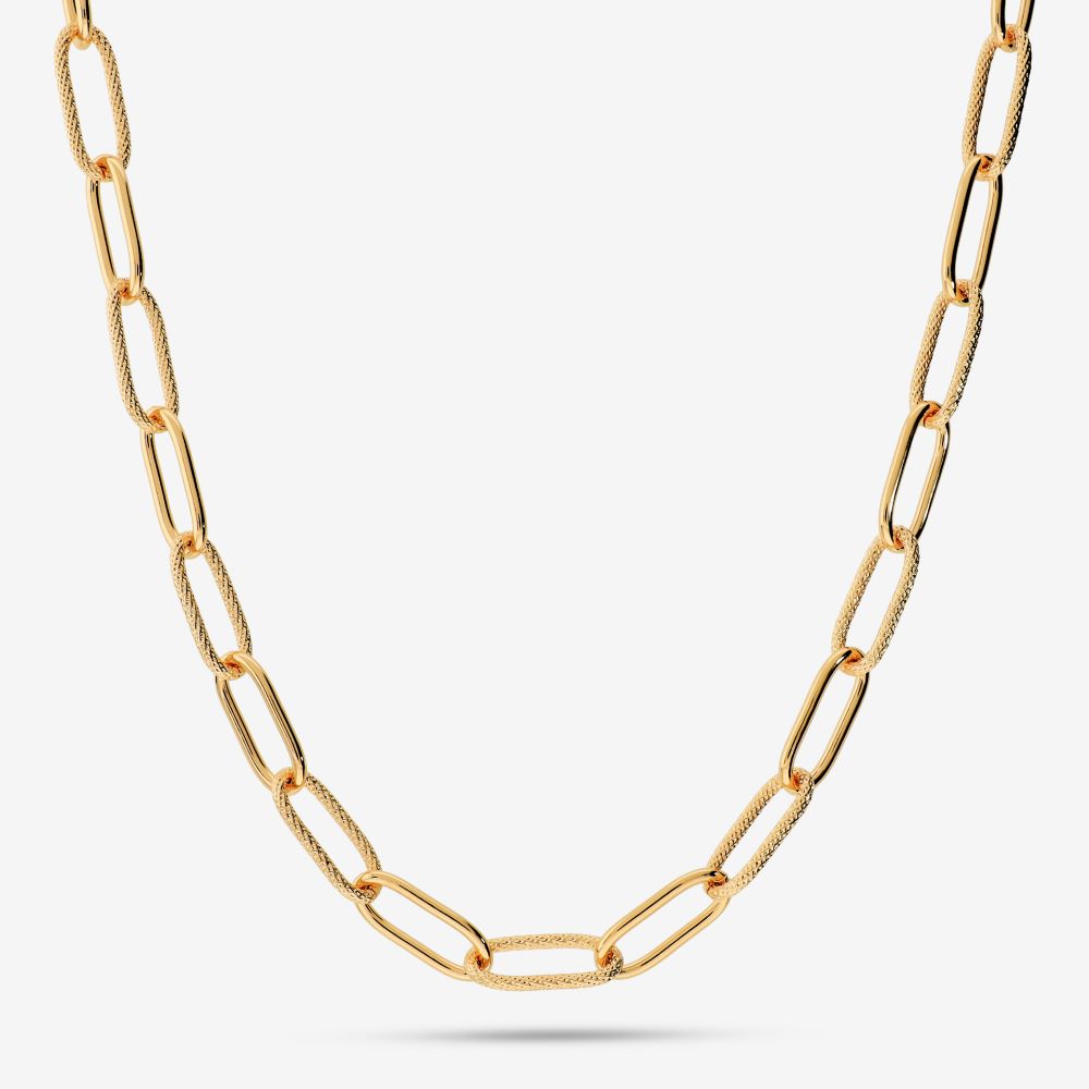 Italian Handmade Status Paperclip Link Necklace