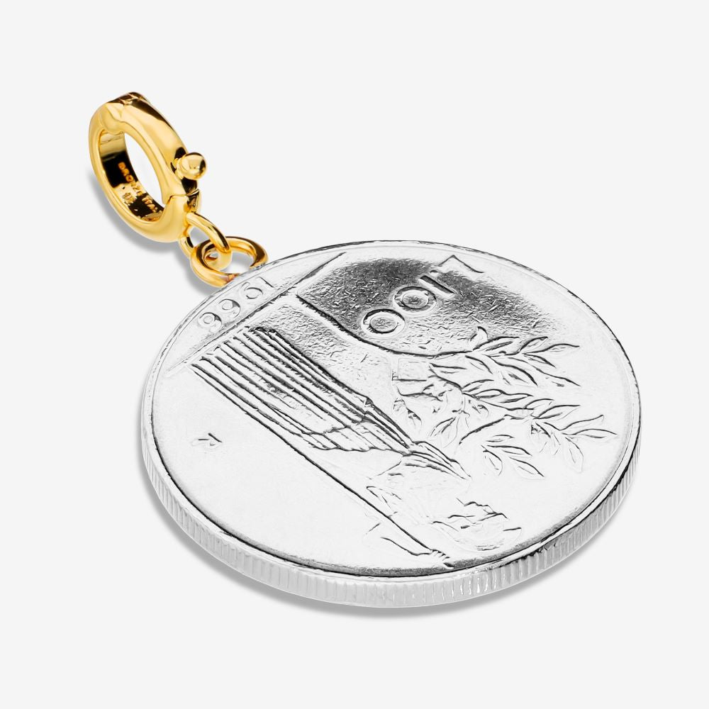 Italian Authentic 100 Lire Coin Pendant/Enhancer