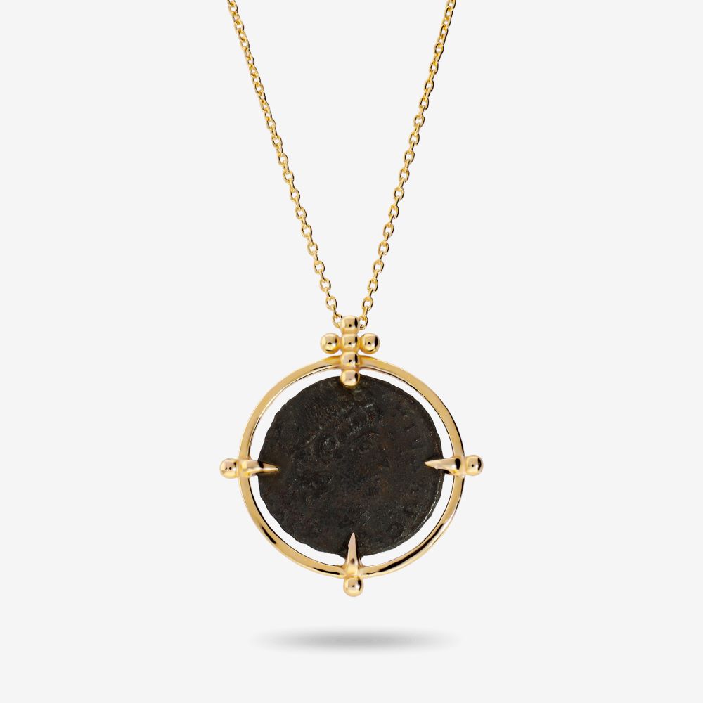 Italian Authentic Constantine The Great Ancient Coin Necklace