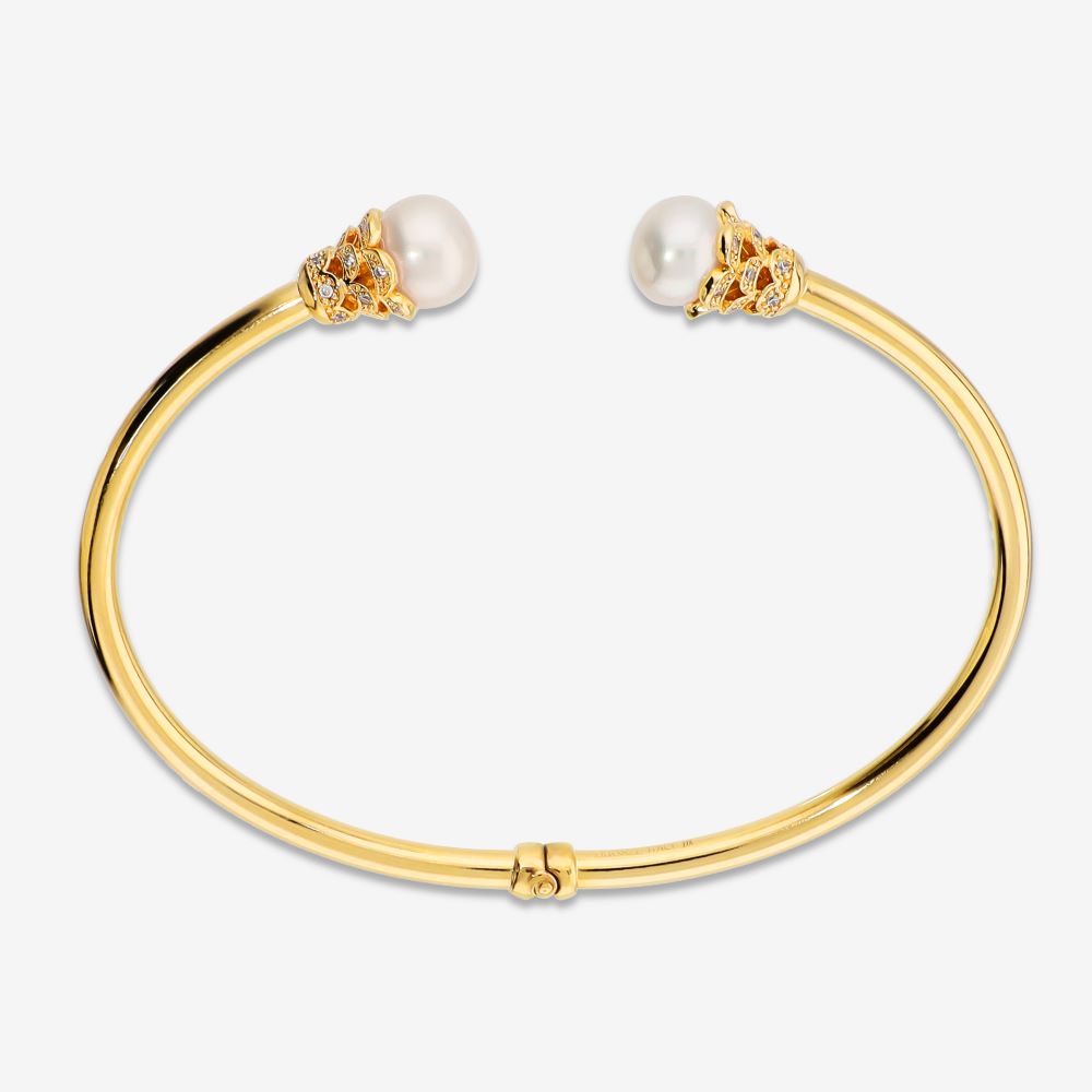 Italian Pearl Detail Cuff Bracelet