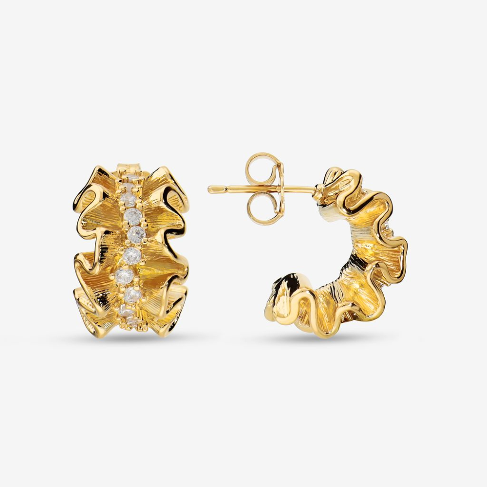 Italian Window Shopping Ruffle Style Earrings