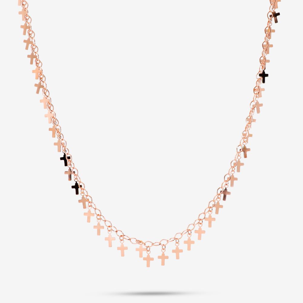 Italian Handmade Petite Single Strand Cross Necklace