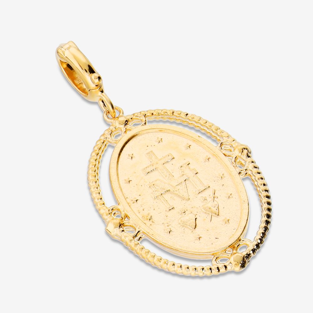 Italian Oval Lace Frame Miraculous Medal Enhancer