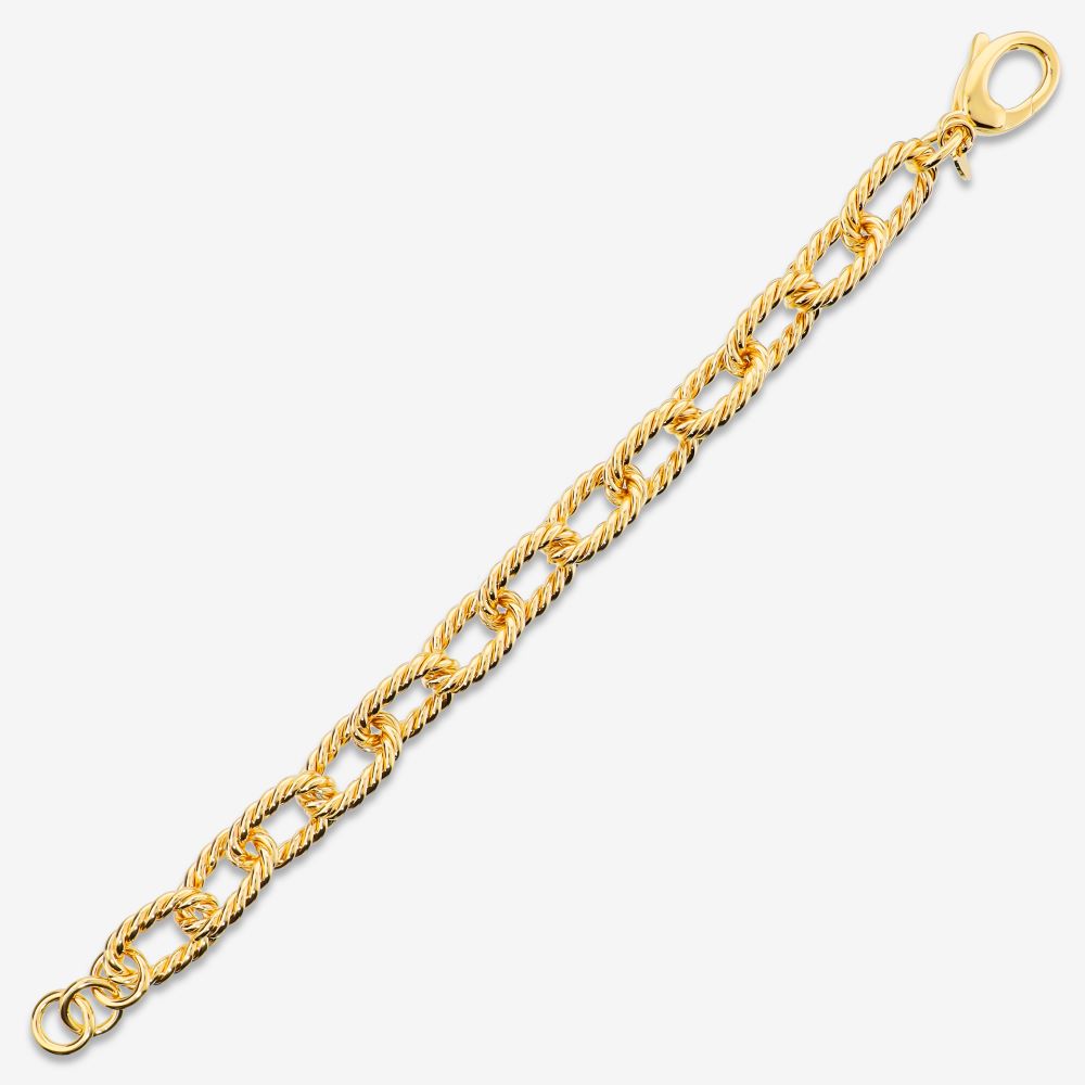 Italian Luxury Twist Torchon Paperclip Bracelet