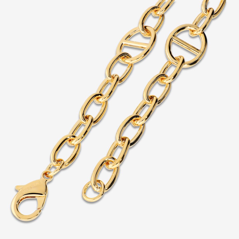 Italian Touch Of Couture Marine And Oval Link Necklace