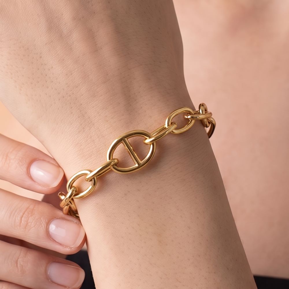 Italian Touch Of Couture Marine And Oval Link Bracelet