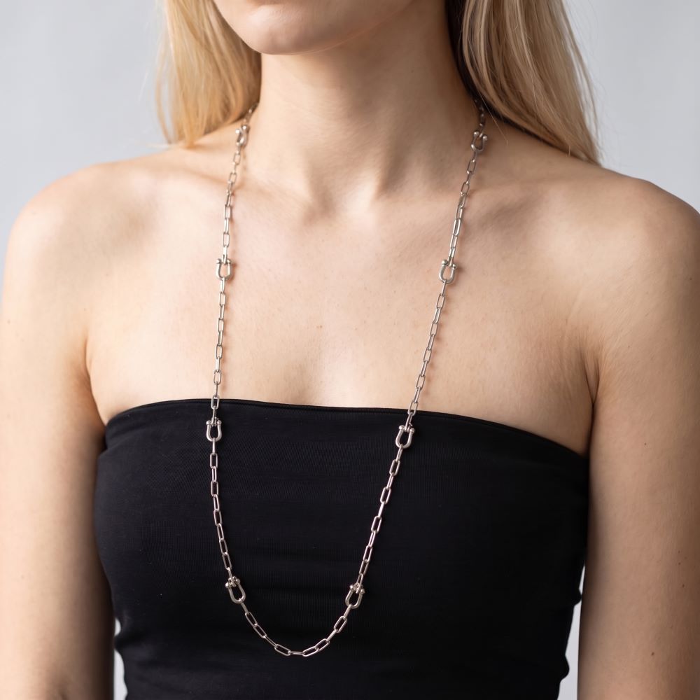 Italian Status Long Necklace With Custom Clasp