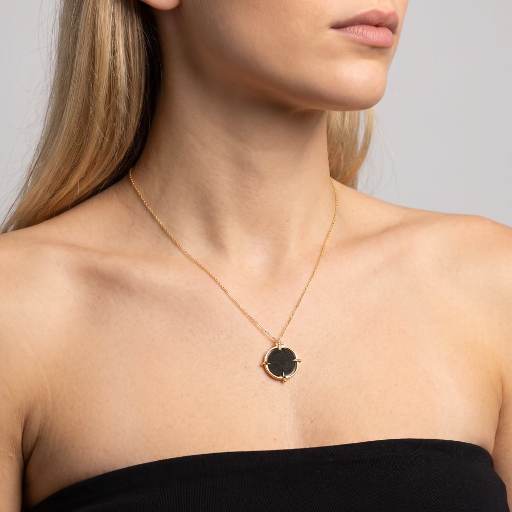 Italian Authentic Constantine The Great Ancient Coin Necklace
