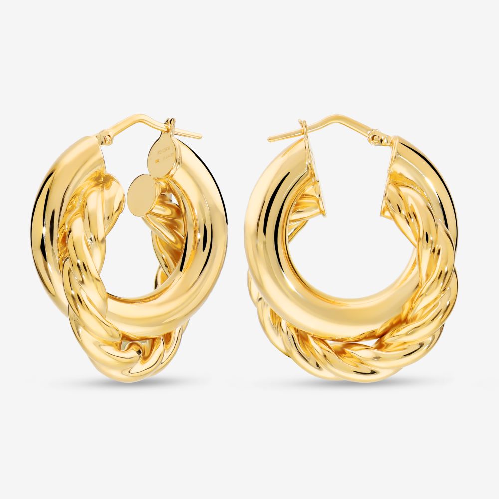 Italian Handmade Double Hoop Earrings