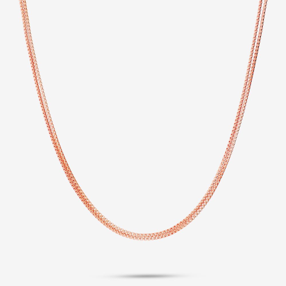 Italian Double Strand Diamond Cut Box Link Chain