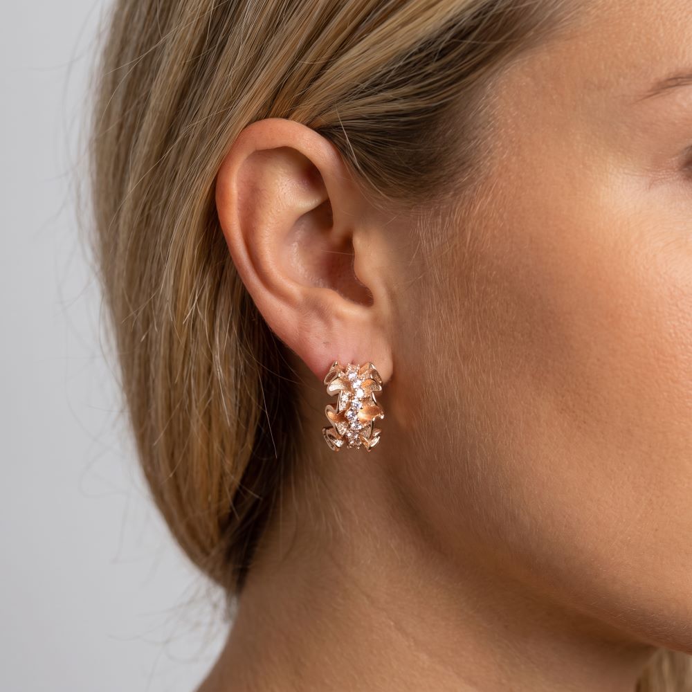 Italian Window Shopping Ruffle Style Earrings